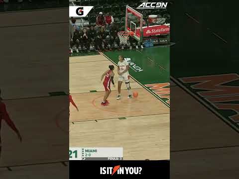 Bank is open at the buzzer 😮‍💨💰 #Miami #WomensBasketball #Collegebasketball #ACCBasketball