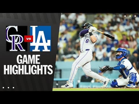 Rockies vs. Dodgers Game Highlights (9/8/25) | MLB Highlights