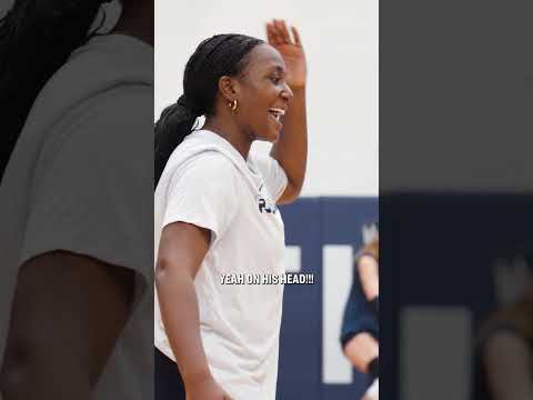 Illinois' Vivian Campbell mic'd up during practice 😆 #shorts