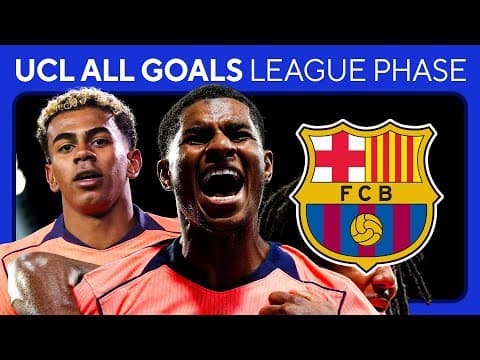 Barcelona ALL GOALS in the LEAGUE PHASE of the UEFA Champions League