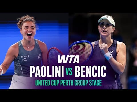 Jasmine Paolini vs. Belinda Bencic Highlights | 2026 United Cup Group Stage | WTA Match Highlights