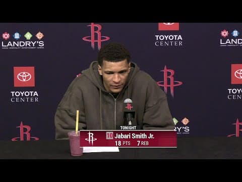 Jabari Smith Jr. with a Press Conference Vs Bulls