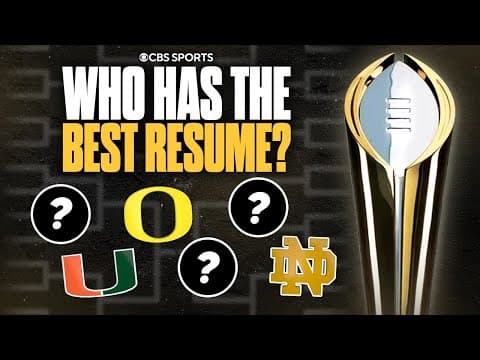 Blind Ranking the BEST College Football Playoff Resumes | Miami, Notre Dame, Oregon, & MORE 📝
