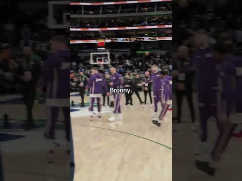 Bronny in warmups 🎯