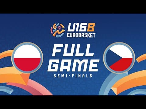 LIVE - Poland v Czechia | FIBA U16 EuroBasket Division B 2025 | Semi-Finals