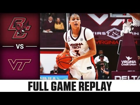 Boston College vs. Virginia Tech Full Game Replay | 2025-26 ACC Women's Basketball