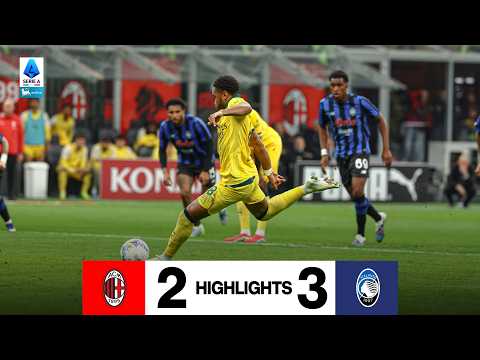 Pavlović e Nkunku segnano nel finale ma non basta | Milan - Atalanta 2-3 | Highlights Serie A