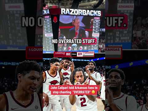 John Calipari had to tell the fans to stop chanting 'overrated' 👀 (via TreyDaerr/X)