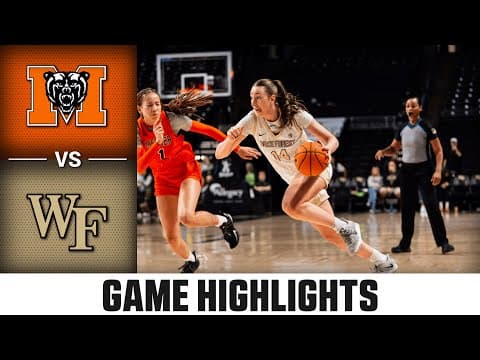 Mercer vs. Wake Forest Game Highlights | 2025-26 ACC Women's Basketball