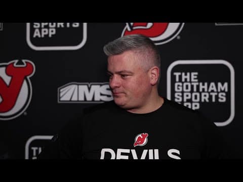 Devils meet with media day after a 9-0 loss to the Islanders