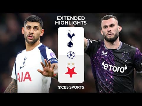 Tottenham vs. Slavia Prague Extended Highlights | UCL League Phase MD 6 | CBS Sports Golazo