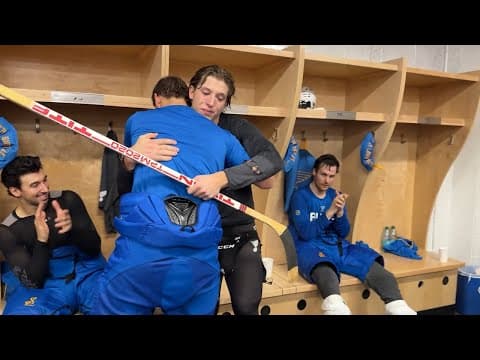 Blues celebrate first win of season