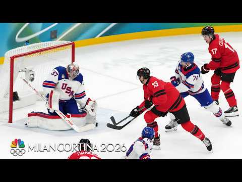 Connor Hellebuyck makes huge third-period saves in gold medal game | Winter Olympics | NBC Sports