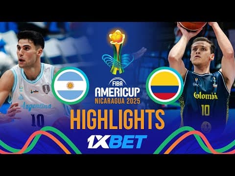 Argentina 🇦🇷 vs Colombia 🇨🇴 | 1XBET Highlights | FIBA AmeriCup 2025
