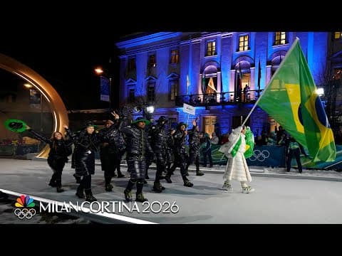 Brazil makes BIG ENTRANCE during Opening Ceremony introductions | Winter Olympics 2026 | NBC Sports