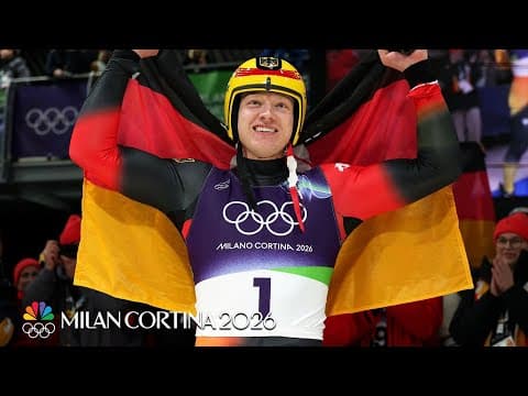 Max Langenhan bursts to men's singles luge gold for Germany | Winter Olympics 2026 | NBC Sports