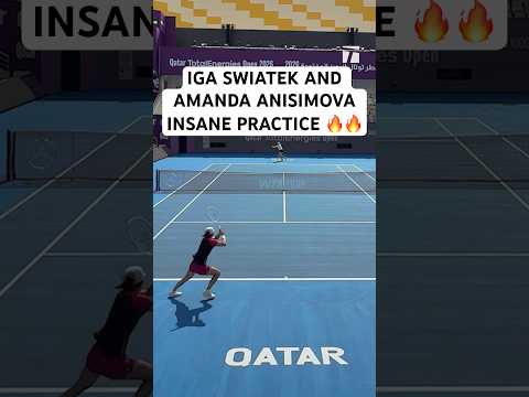 Absolutely RIPPING the ball. #igaswiatek #amandaanisimova #tennis