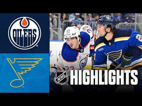 NHL Highlights | Oilers vs. Blues | November 03, 2025