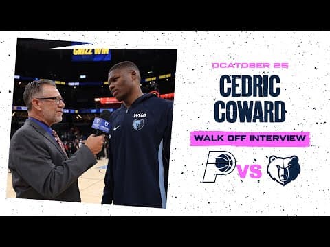Cedric Coward Walk Off Interview | Grizzlies vs. Pacer