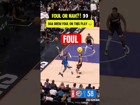 SGA drew foul on Jalen Green 👀😳