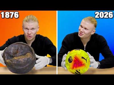 Erling Haaland Reacts to 150-year-old Football Equipment