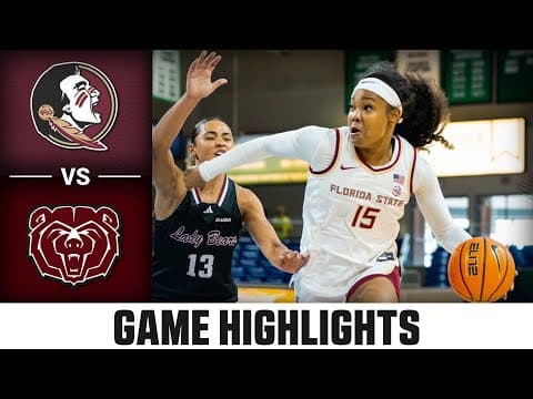 Florida State vs. Missouri State Game Highlights | 2025-26 ACC Women's Basketball