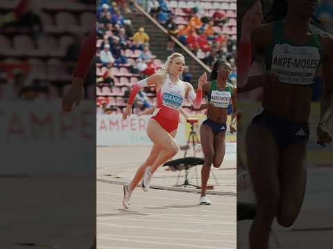 Gajosz 🇵🇱 flies round the bend ↪️ at #Tampere2025    #athletics #U20Champs