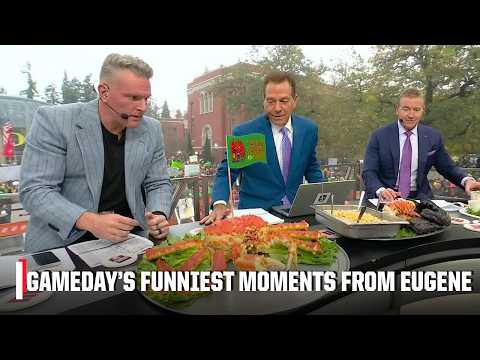 COLLEGE GAMEDAY'S FUNNIEST MOMENTS IN EUGENE 🤣 Oregon Duck SHINES, McAfee goes shirtless & MORE 🍿
