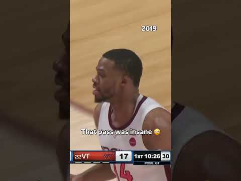 Amazing court vision 🤯 #virginiatech #hokies  #accbasketball #collegebasketball  #collegesports