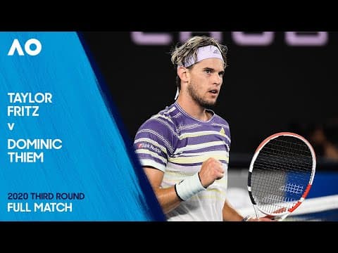 Taylor Fritz v Dominic Thiem Full Match | Australian Open 2020 Third Round