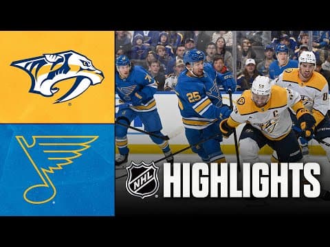 Predators vs. Blues | NHL Highlights | December 27, 2025