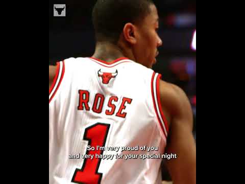 Michael Jordan congratulates D-Rose on his Bulls jersey retirement 🐐 (via @bulls/X)