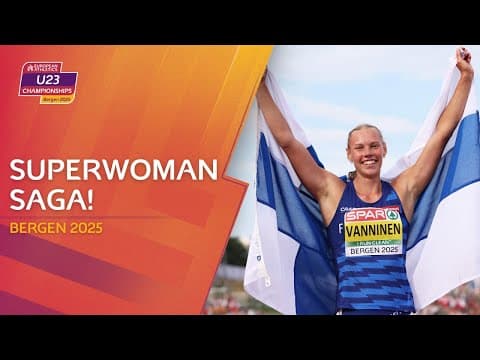 Championship Record! 🇫🇮 Saga Vanninen dominates the Heptathlon | Bergen 2025 Highlights