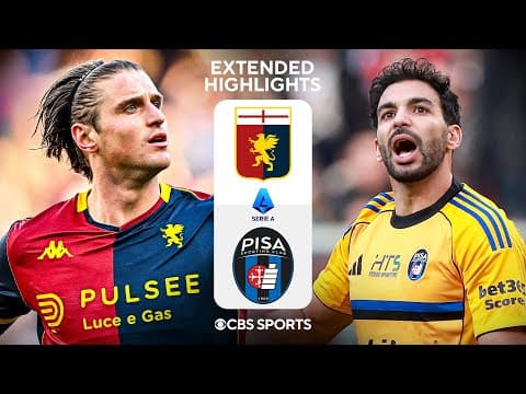 Genoa vs. Pisa: Extended Highlights | Serie A | CBS Sports Golazo