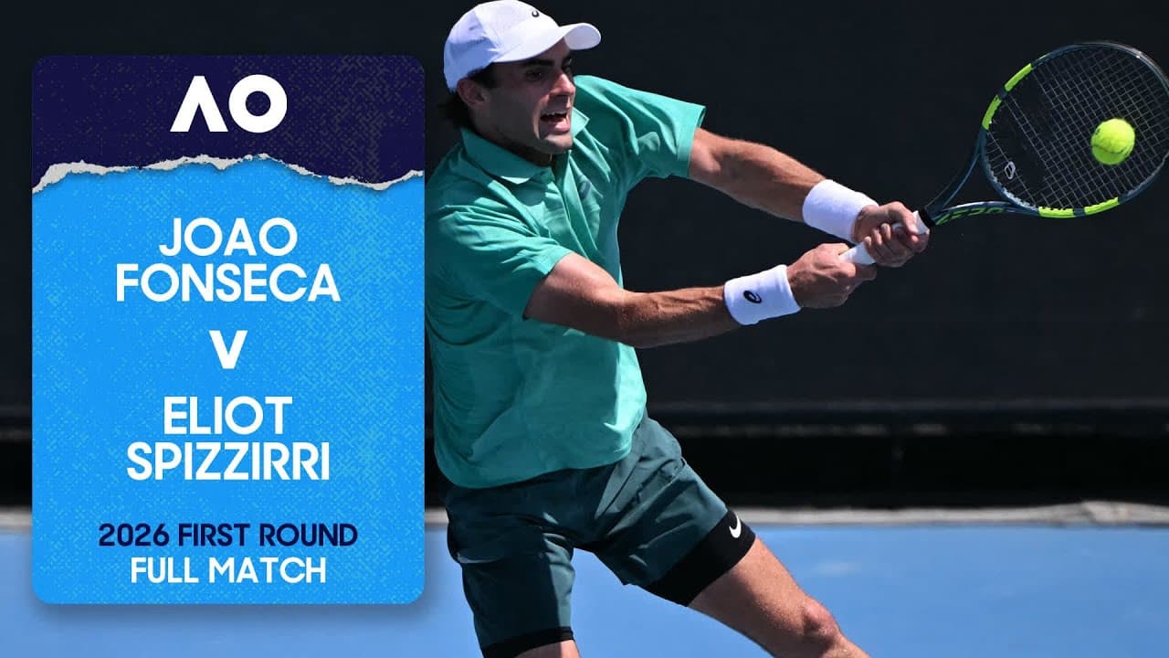 Joao Fonseca v Eliot Spizzirri Full Match | Australian Open 2026 First Round