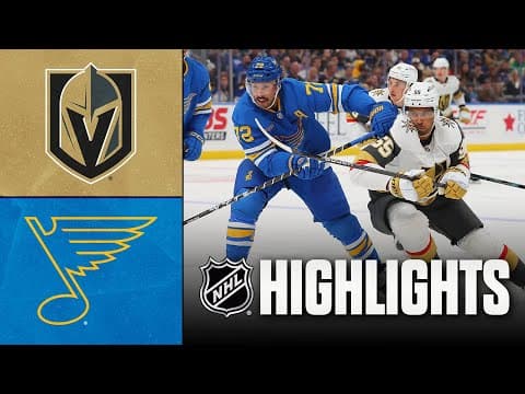 NHL Highlights | Golden Knights vs. Blues | November 15, 2025