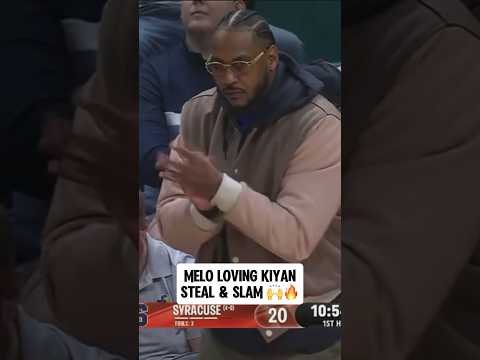 MELO HYPED WATCHING KIYAN HOOP 🔥🏀