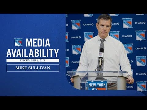 NYR vs DAL: Mike Sullivan Postgame Media Availability | Dec. 2, 2025