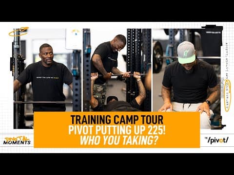 NFL Camp Stop: Ryan, Channing and Fred challenge each other to 225- who does the most? | The Pivot 