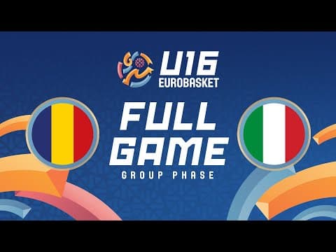 LIVE - Romania v Italy | FIBA U16 EuroBasket 2025 | Group Phase