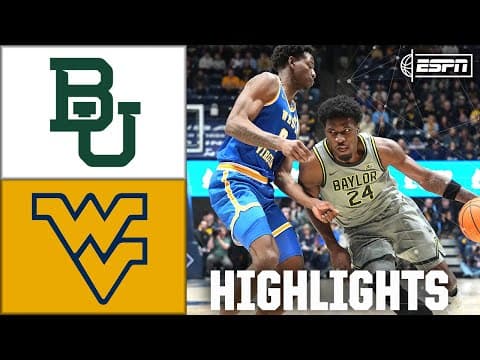 STATEMENT WIN 😱 Baylor Bears vs. West Virginia Mountaineers | Full Game Highlights | ESPN CBB