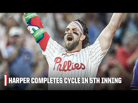 Bryce Harper hits for cycle for the first time | ESPN MLB