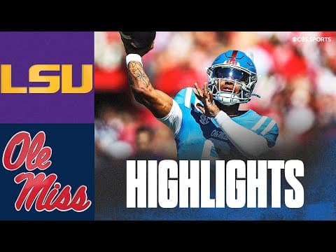 Trinidad Chambliss powers No. 13 Ole Miss past No. 4 LSU to remain undefeated | Highlights & Recap