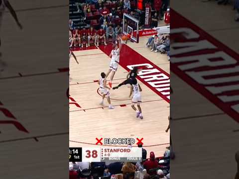 Swatted it out of here #stanford #collegebasketball #basketball #ncaabasketball #accbasketball