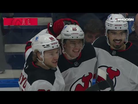Cody Glass scores a goal against the Vancouver Canucks