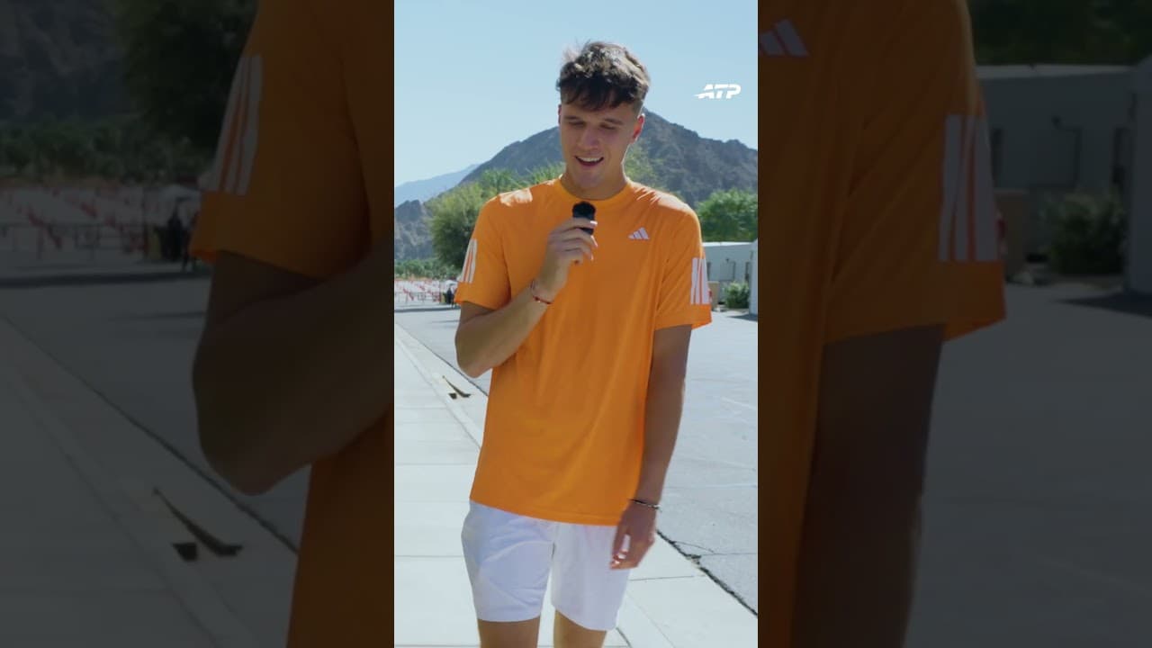 He’s a trendsetter‼️ Courtside Confessions featuring Jakub Mensik 🎤🎾