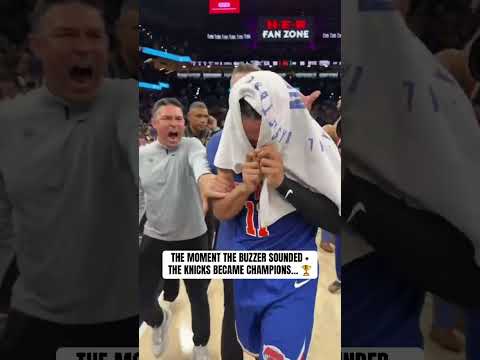 The scene on the court as the buzzer sounded on the Knicks Championship! 🚨
