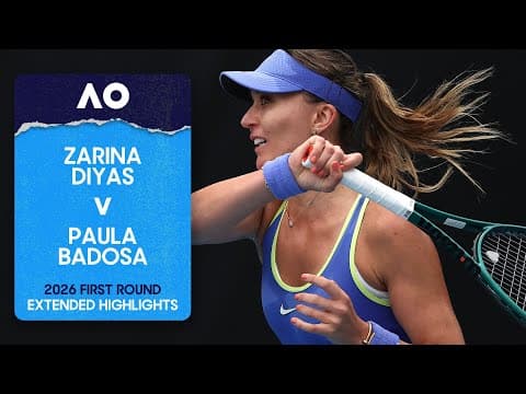 Zarina Diyas v Paula Badosa Extended Highlights | Australian Open 2026 First Round