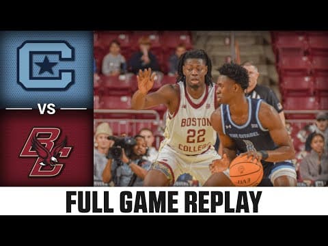 The Citadel vs. Boston College Full Game Replay | 2024-25 ACC Men's Basketball