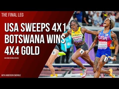 Noah & Sha'carri Anchor Team USA 4x1 to Gold, Botswana Runs Down USA 4x4 | Tokyo Realys Reaction